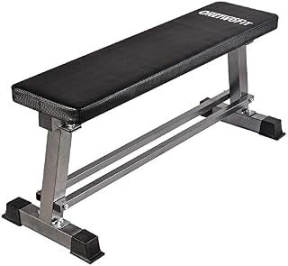 ONETWOFIT Flat Weight Bench Dumbbell Training Weightlifting Bench Lifting and Ab Workout with Dumbbell Rack 660lbs Capacity OT070
