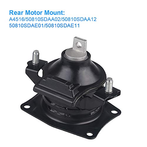 Jdmon Compatible With 6Pcs Engine Motor Mount Transmission Mount Honda Accord 2.4L 2003-2007 Auto Transmission Compatible With A4509 A4510 A4516 A4517 A4526Hy A4542 #TOP6
