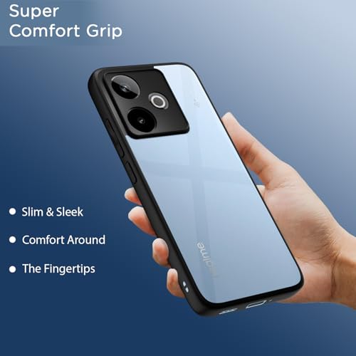 Image of Outlouders Back Cover for Realme GT 7 5G / GT 7T 5G | Sleek and Durable Protection Shockproof Armor Bumper Case(Black)