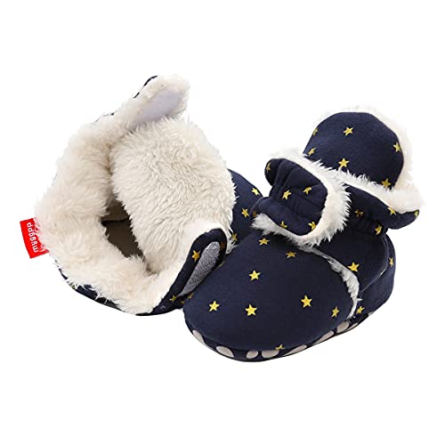 Image of Ohwawadi Infant Baby Slippers Girls Boys Booties Warm Baby Socks Shoes Newborn Crib Shoes Baby Footwear Prewalkers