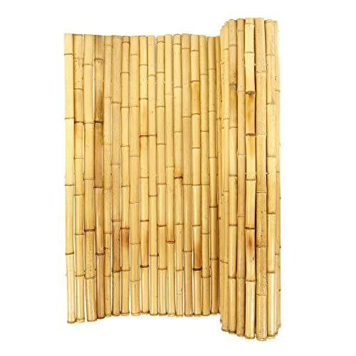 Forever Bamboo Natural Rolled Bamboo Fence 1in D x 4ft H x 8ft L