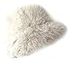 FHQHTH Women's Fluffy Faux Fur Bucket Hat Warm Fuzzy Winter Cap Cozy Soft Outdoor Fashion Hat [Griege]