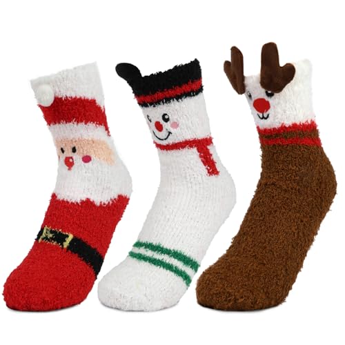 Binlava 3 Paar Weihnachtssocken Kinder, Lustige Weihnachts...