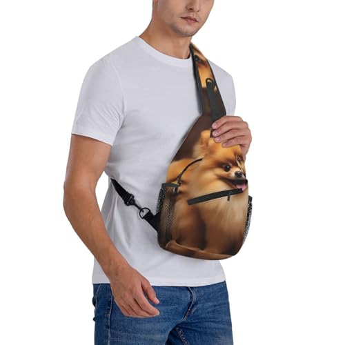 Mochila tipo sling negra para paseo y deporte miniatura 7