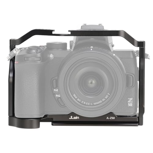 Cage Nikon Z50 FOTGA en aluminium avec sabot froid et plaque Arca-Swiss pour vlogging