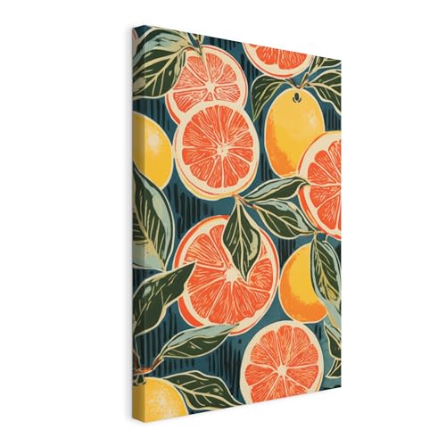 Tableau sur toile agrumes Wallero 40x60 cm pour decoration salon