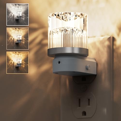 Image of L LOHAS Night Lights Plug into Wall, 3000K /4000k /5000KColor Changing Night Light, 3CCT Color Temperature Night Light, Dusk to Dawn Sensor for Hallway, Bathroom