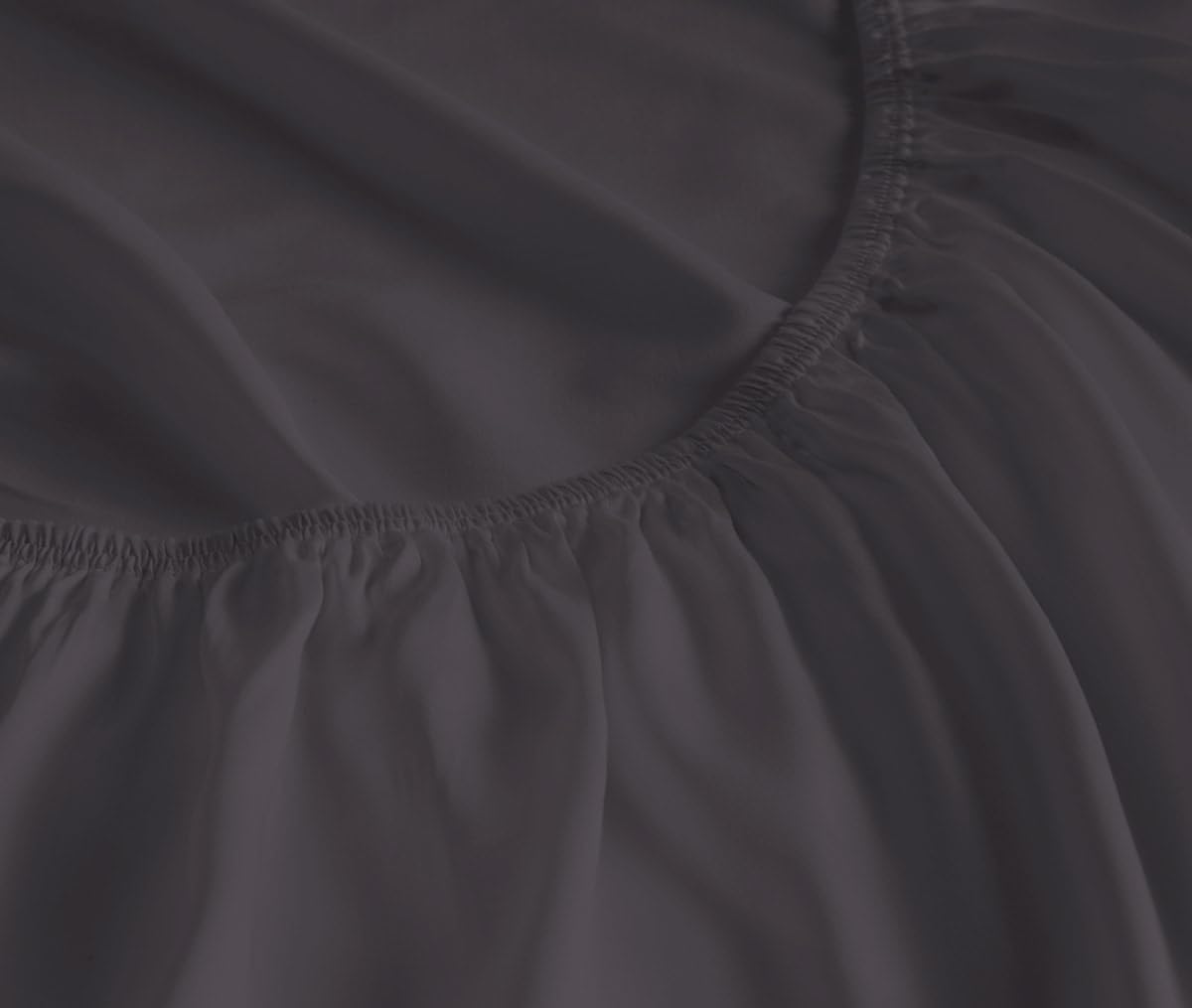100% Egyptian Cotton 800 Thread Coun 1 Piece Fitted Sheet California King Size 15" Deep Pocket Sheet Premium Hotel Quality Fitted Sheet Luxury Long Staple Super Softest - Dark Grey Solid