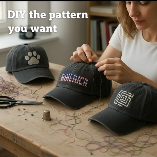 Image of Bonuci 24 /50 Pack Vintage Baseball Hat Bulk Washed Baseball Cap Adjustable Cotton Golf Hats for Men Women Sports