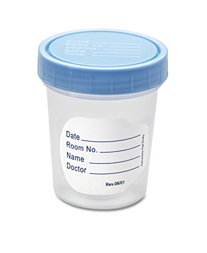 Medline Polypropylene Basic Specimen Container, Non-Sterile, 4 oz. - Leak-Resistant, Medical Grade Collection Cups, Pack of 25