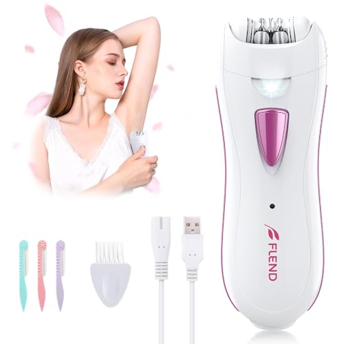 Depiladora eléctrica para mujer, depiladora facial y depiladora corporal, depiladora para mujer, incluye cortacejas con luz LED para cara, axilas, bikini y piernas