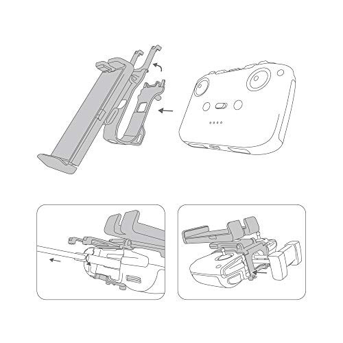 VCUTECH 2021 Drone RC Tablet Holder Compatible with DJI Mini 2 and DJI Mavic Air 2, Air 2S, Adjustable Tablet Holder for Drones, 4-10.1 inch iPad Tablet Mount, Drone Accessories (Mavic Air 2/Mini 2)
