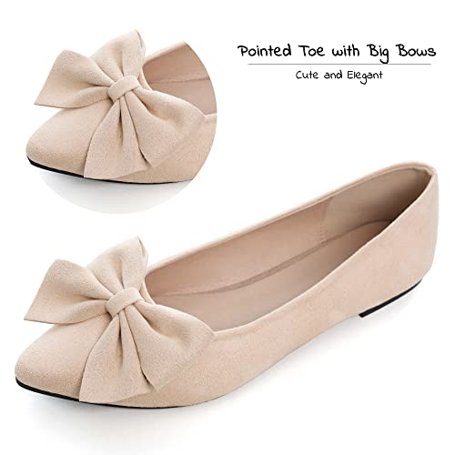 Image of Dear Time Women's Ballet Flats Dress Ballet Shoes Slip on for Office Work Comfortable Shoes