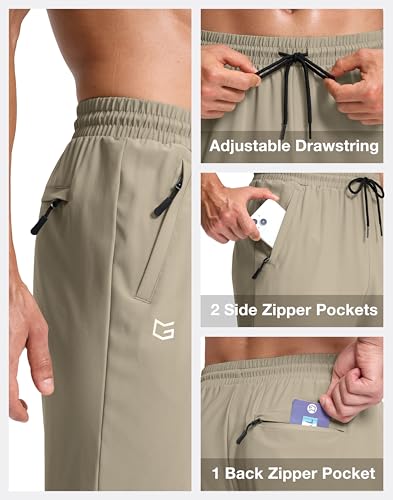 G Gradual Men's Lightweight Pants with 3 Zipper Pockets Athletic Workout Sweatpants Quick Dry Running Hiking Pants for Men4