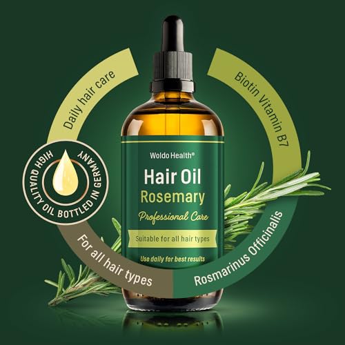 Rosemary Oil for Hair Strengthening - 3.38 Fl Oz, Nourishing Formula for All Hair Types