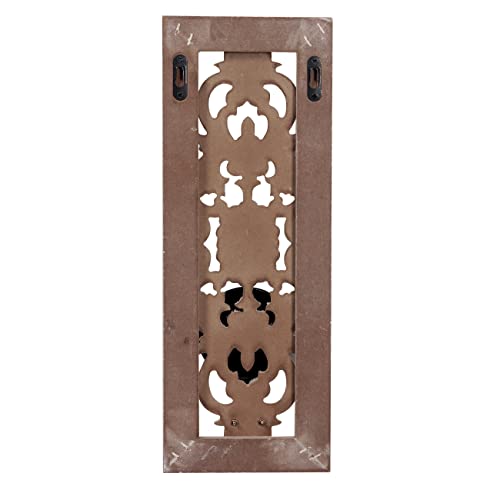 Sofe Openwork Carving Wall Candle Sconces Set Of Two, Distressed Finish Wood Candle Holder Wall Decor Living Room, Rustic Farmhouse Candle Wall Sconces, Bedroom Hallway Wall Art Decoration #TOP5