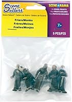 Vista 3 de Woodland Scenics SP4453 1.5-Inch Scene Setters Figurine, Friars/Monks, 5/Pack