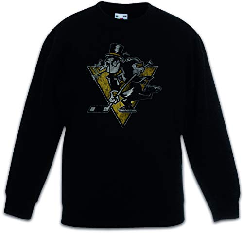 Sweat-shirt noir enfant à capuche Urban Backwoods B avec logo pingouin pour garçons et filles