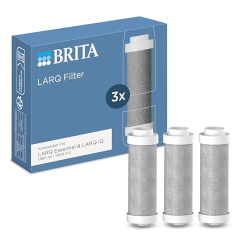 BRITA LARQ Filter - Wasserfilter für BRITA LARQ Essential Trinkflaschen (680 ml / 1000 ml) reduziert PFAS Chlor & Mikroverunreinigungen - für puren Geschmack (Ersatzfilter (3 St.))