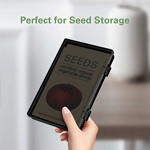 Zarler Photo Storage Box 4x6 Picture Boxes, 18 Inner Seed Organizer Cases with Handle, Photo Storage Container Photo Keeper with Provided Sticker Labels (Black) - Thumbnail 4