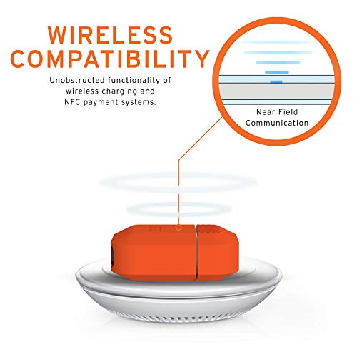 Urban Armor Gear Uag Compatible With Airpods (1St Gen & 2Nd Gen), Full-Body Protective Rugged Water Resistant Soft-Touch Silicone Case With Detachable Carabiner, Orange/Dark Grey #TOP3