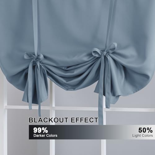 image for H.VERSAILTEX Thermal Insulated Blackout Adjustable Tie Up Shade Curtai