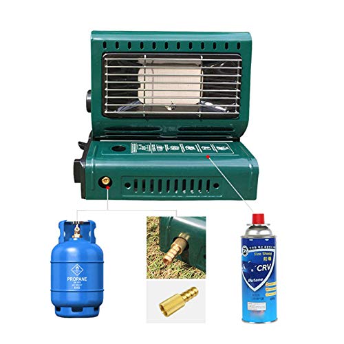 Draagbaar Terrasverwarming Voor Binnen Buitenshuis, Butaan Gaskachel Vloeibaar Gas 1300W Kachel Voor Camping Tent-groen… - Image 5