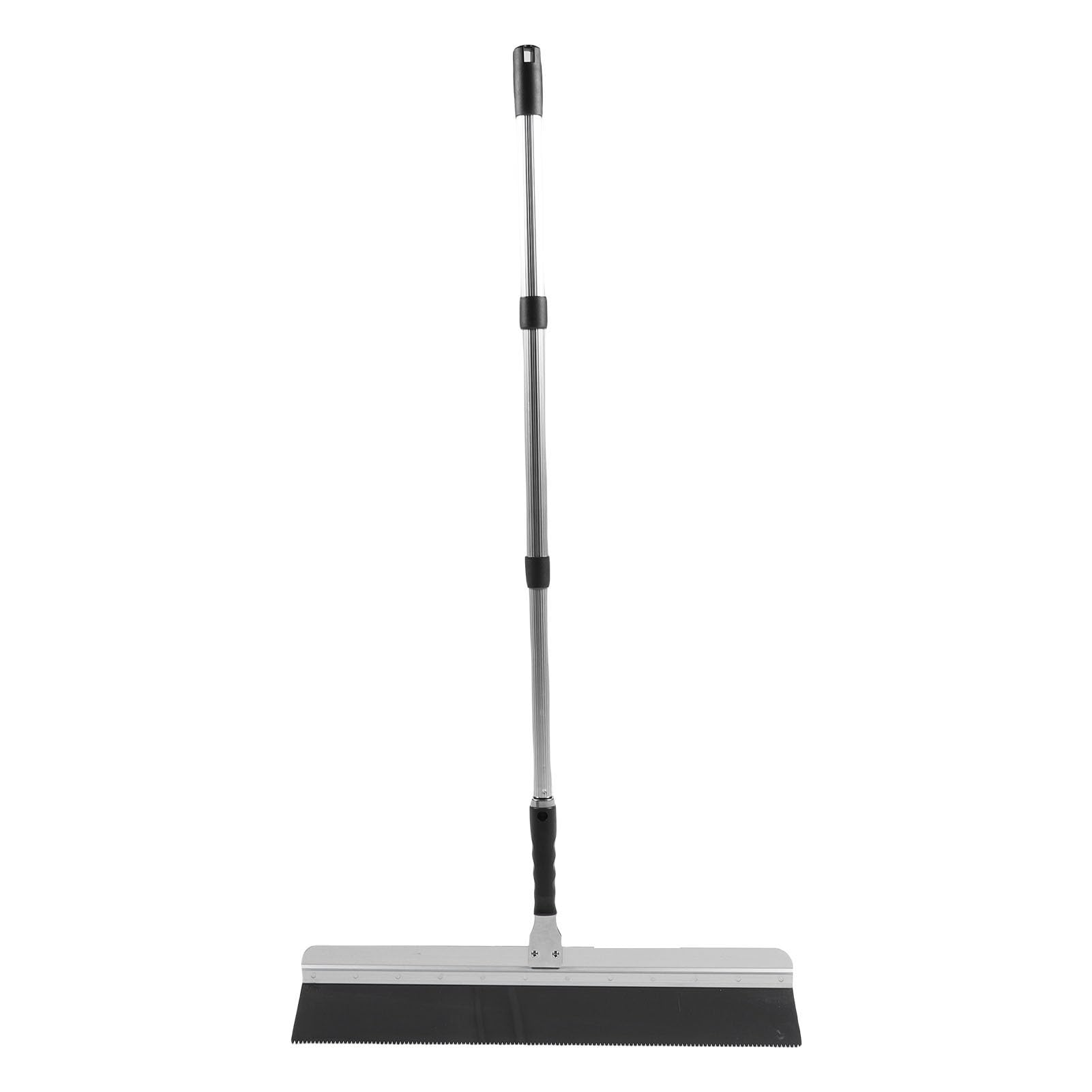 FTVOGUE Herramienta de Nivelación de Pisos de Cemento Escobilla de Goma Autonivelante para Pisos de Acero Inoxidable de 24 Pulgadas con Varilla Telescópica de 50 a 100 Cm 3 Estantes Reemplazables para