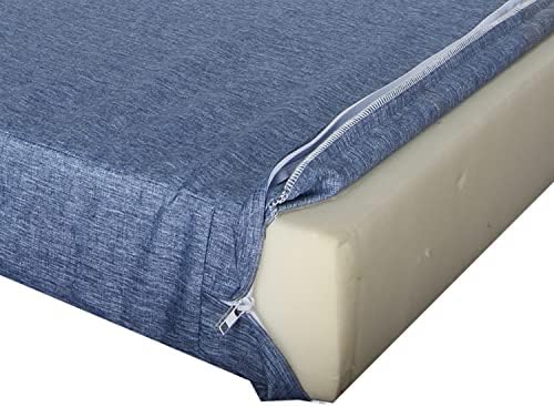 youngseahome Patio Seat Cushion Covers,Washable Slip Covers Replacement,Waterproof Outdoor Furniture Chair Cushion Pillow Seat Cover for Couch,Garden,Sofa,Denim Blue,22"×22"×4"(4 Covers Only) — view 6