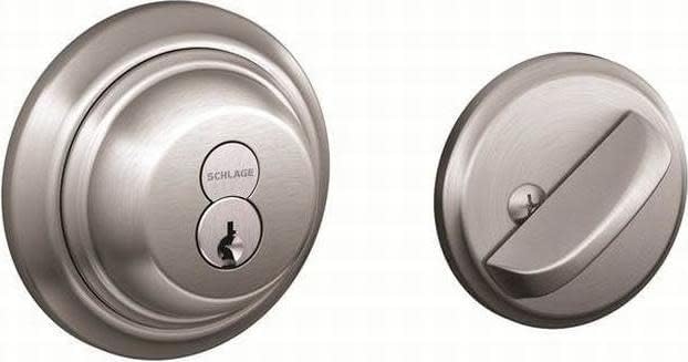 Schlage B60R6626 Schlage B60-R6 Single Cylinder Keyed Entry Deadbolt with Full Size Interchangeable Core