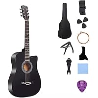 Amazon | アコースティックギター、10点セット、38インチ、学生、子供