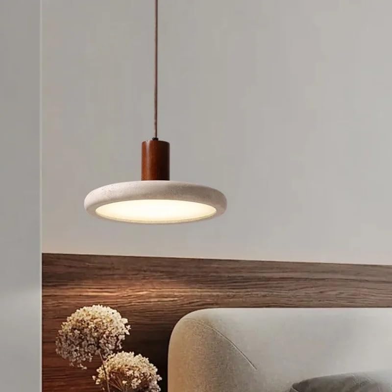 Suspension LED en bois de noyer 30cm pour créer un coin étude chaleureux