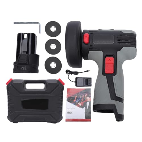 VISLONE Amoladora de Ángulo Mini con Alta Velocidad, Batería Recargable 16.8V y Cargador Rápido, Cortadora y Pulidora Eléctrica Multiusos para Corte de Plástico/Tuberías/Paneles de Yeso