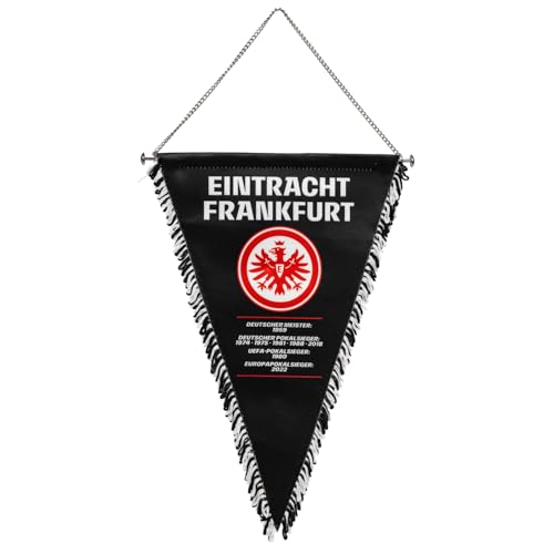 Eintracht Frankfurt Ligawimpel Erfolge - Rot-Weiß-Schwarz, 36 cm x 25.5 cm