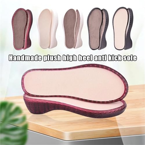 Slippers Rubber Outsoles Handmade Hook Velvet Shoes Shoes Antislip Crochet Needles Slippers Sole DIY Hand Knitting Materials4