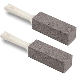 Fregadero Incrustado Cleaning Block WC, piedra limpiadora de inodoros con mango, , gris, 2 Unidad ( Paquete de 1)