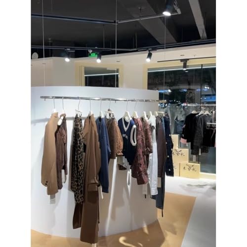 Présentoir de magasin de vêtements incurvé 140 cm pour optimiser l'espace de vente