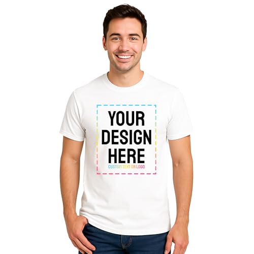 Custom Gildan T Shirts – Personalized Shirt with Text, Image or Logo | Design Your Own Shirt for...