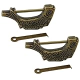 Fabrication robuste : fabriqué en alliage avec une finition vintage, ce cadenas antique en forme de poisson est conçu pour résister à une utilisation fréquente et offre une protection fiable pour les boîtes et armoires en bois. cadenas antique en forme de poisson avec clé. cadenas chinois en forme de poisson