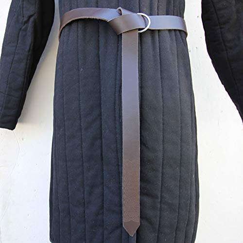 Handmade Leather Farmers Weave Viking Belt Black2