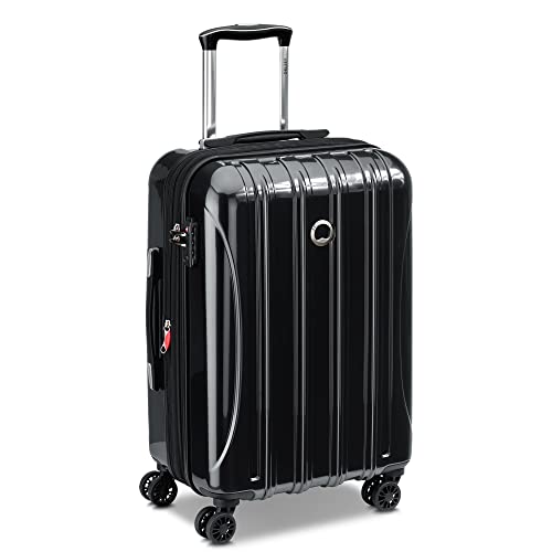 DELSEY Paris Helium Aero Hardside Expandable Luggage with Spinner Wheels, Black, Carry-On 21 Inch