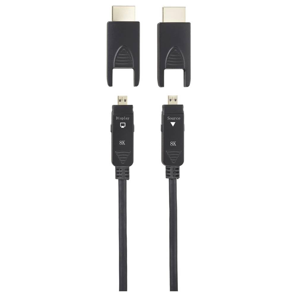 Speaka Cavo di collegamento professionale in fibra ottica/HDMI, connettore HDMI A, connettore HDMI Micro D, connettore HDMI A, HDMI Micro D