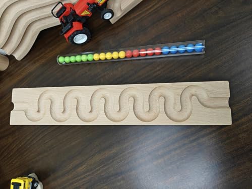 Kancha Wooden Marble Run Track – HABA-Quality Beech Wood Toy for Kids | Montessori Birthday Gift | Eco-Friendly STEM Puzzle Toy | Pack of 1