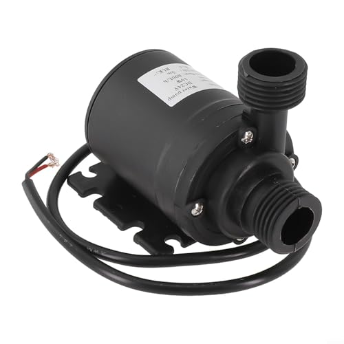 Agua sumergible sin escobillas CC 12 V 24 V para fuente de circulación solar, caudal de 800 l/h, cabezal de 5 m, rosca de 1/2 pulgada, impermeable para acuario (CC 24 V)