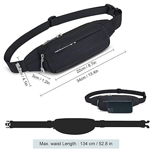 Pacote de cintura, Romacci Cinto de cintura Bolsa de cintura ultraleve à prova d'água Suporte de te