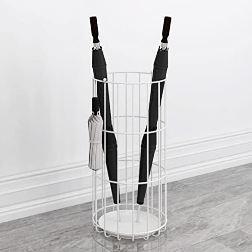 Wrought Iron Umbrella Stand Umbrella Tube Fashion Umbrella Bucket Floor Household Umbrella Storage Rack(E)