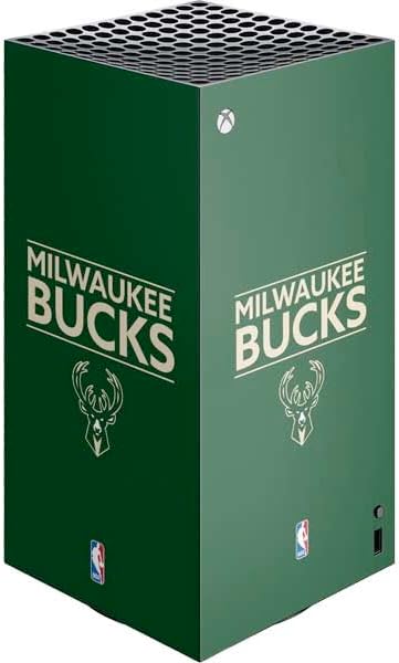 Skinit Decal Gaming Skin Compatible with Xbox Series X Digital Edition Console - Officially Licensed NBA Milwaukee Bucks Standard - Green Design