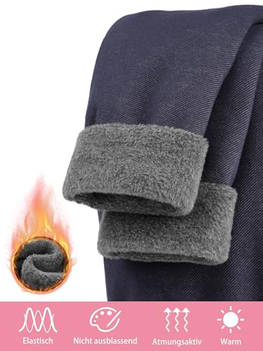 Ruisita 2er Pack Thermo Leggings Mädchen Gefütterte Winter Leggins Mit Fleece Kinder High Waist Thermounterwäsche Dicke Warm Lange Hose Strumpfhose