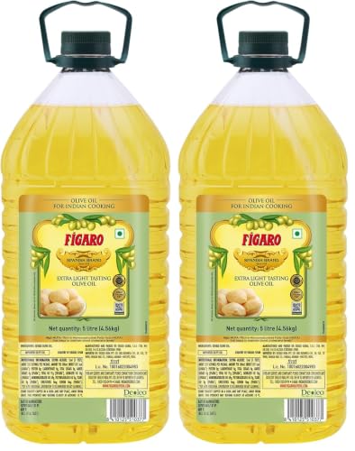 Image of Figaro Extra Light Tasting Olive Oil- Ideal for All Indian Cooking- Suitable for Deep Frying- Imported from Spain- 5L (Pack of 2)