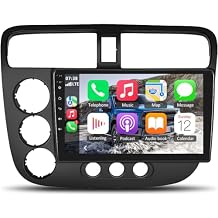 Android 13.0 Double Din Car Stereo Radio Player for Honda Civic 2000-2005 9 Inch HD Touch Screen Car Audio Receiver with GPS Navigation Bluetooth Head Unit Supports Backup Camera2G+32G